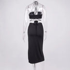 Summer Dress For Women Sexy Cutout Lace-up High Slit Maxi Long Dresses nowadaysfashion