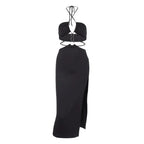 Summer Dress For Women Sexy Cutout Lace-up High Slit Maxi Long Dresses nowadaysfashion