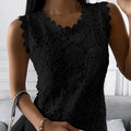 Summer Fashion Ladies Lace Jacquard Sleeveless Casual Women  T-Shirt Floral Vest camisole Halter top nowadaysfashion