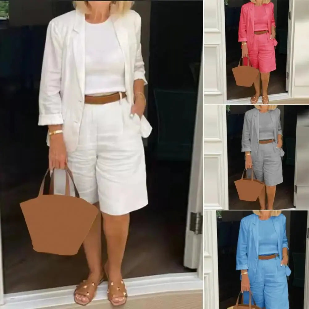 Summer Fashion Solid Color Two Piece Set nowadaysfashion
