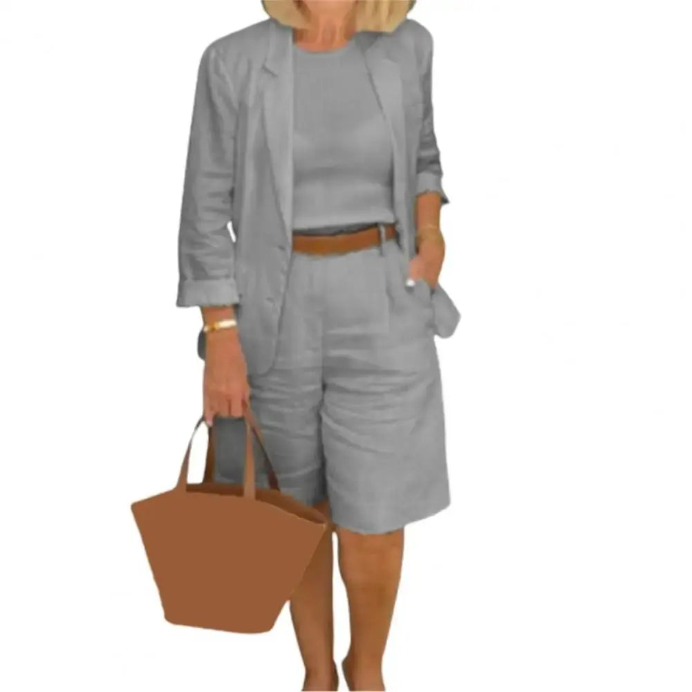 Summer Fashion Solid Color Two Piece Set - Blade & Thread