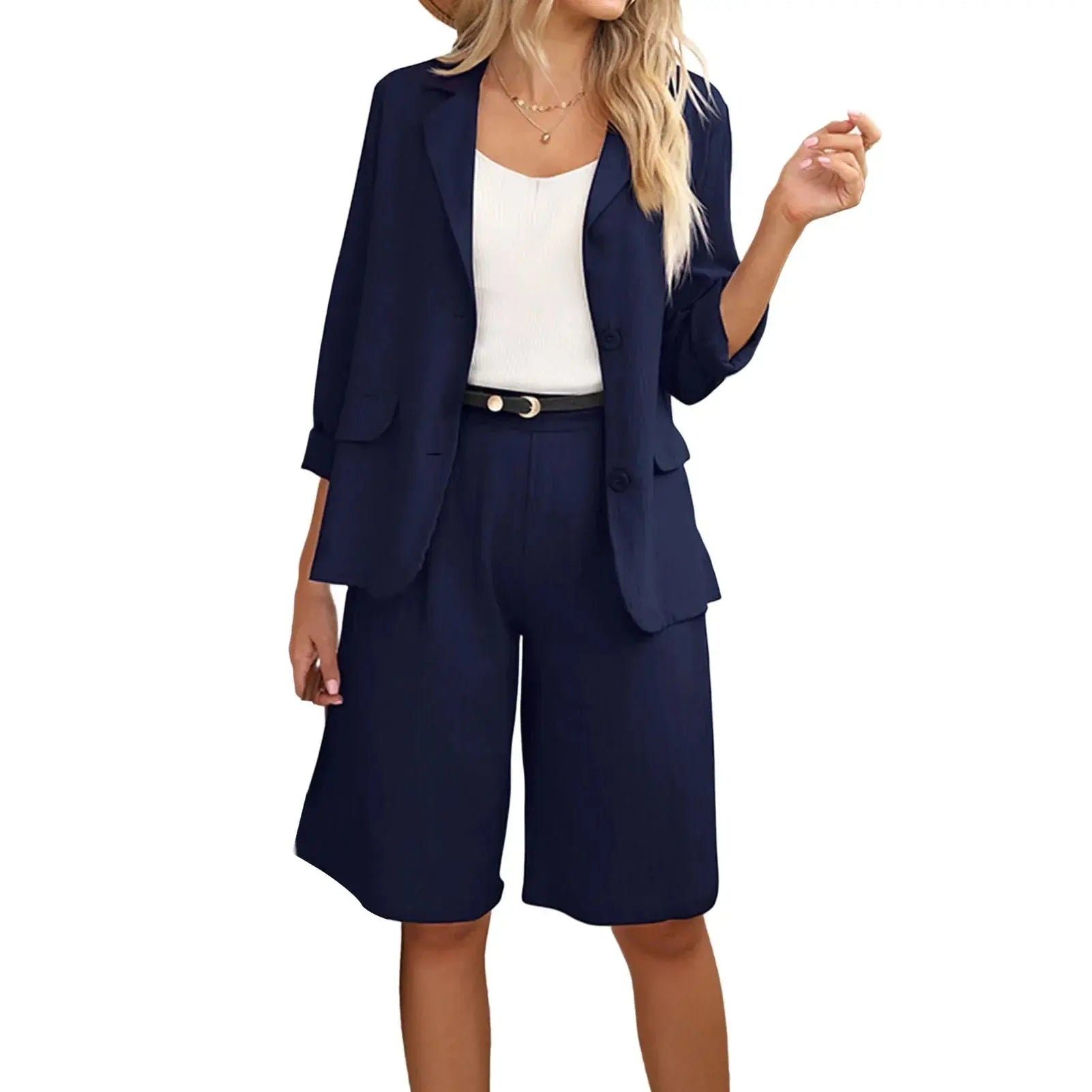 Summer Fashion Solid Color Two Piece Set nowadaysfashion