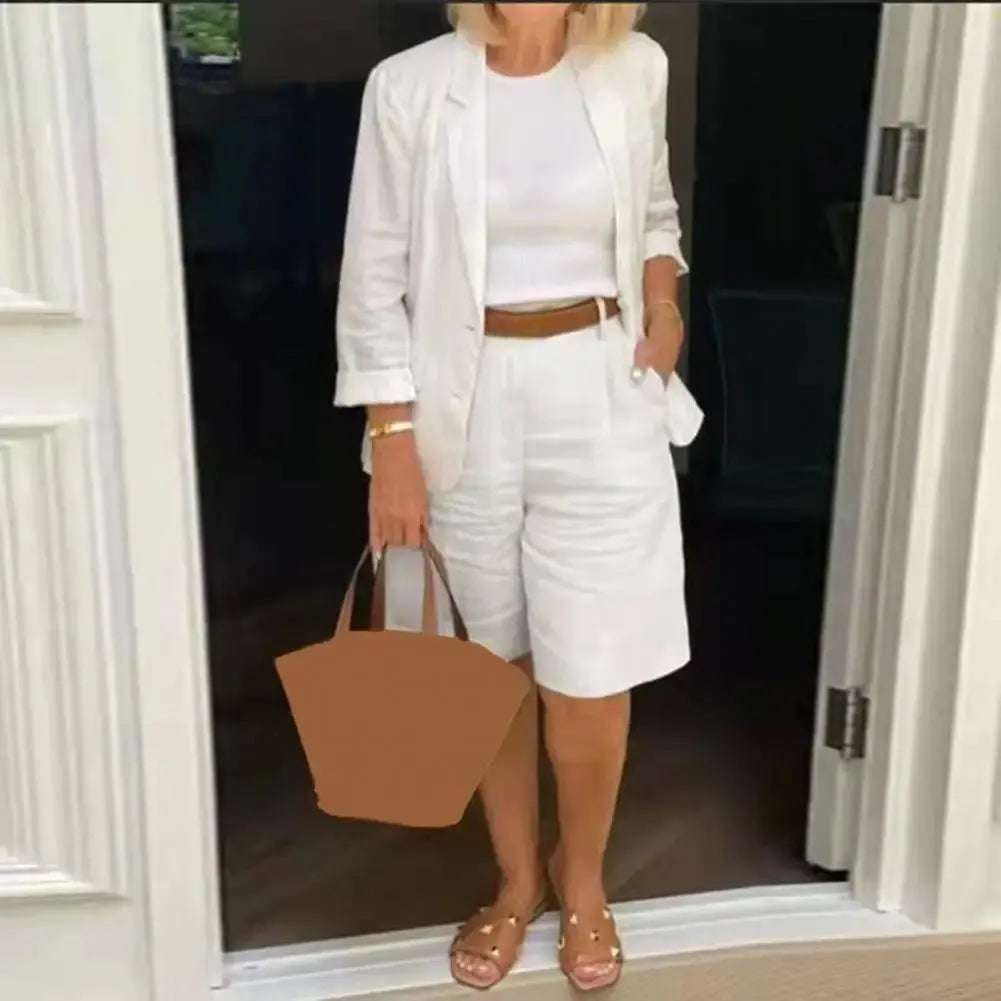 Summer Fashion Solid Color Two Piece Set - Blade & Thread