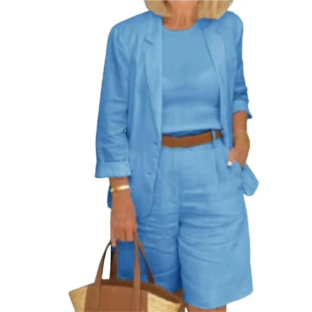 Summer Fashion Solid Color Two Piece Set nowadaysfashion
