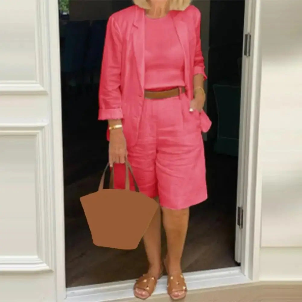 Summer Fashion Solid Color Two Piece Set - Blade & Thread