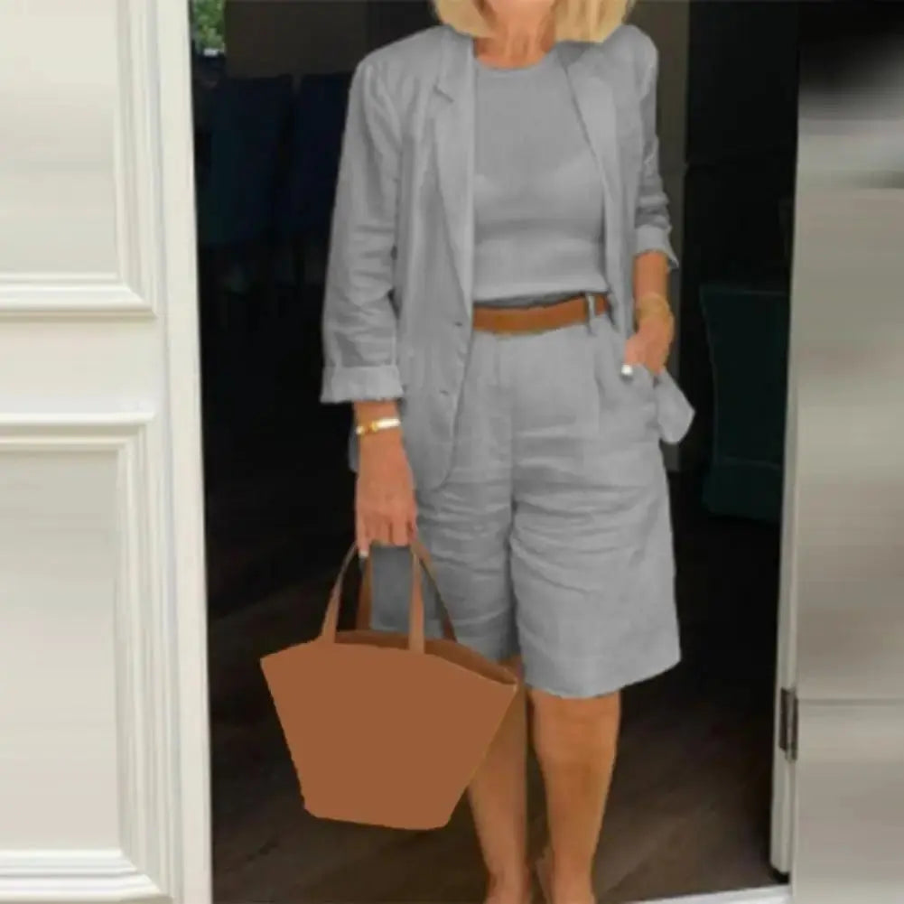 Summer Fashion Solid Color Two Piece Set - Blade & Thread