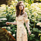 Summer Floral Off Shoulder Puff Sleeve Maxi Dress nowadaysfashion