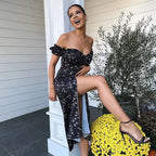 Summer Floral Off Shoulder Puff Sleeve Maxi Dress nowadaysfashion