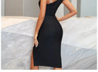 Summer Hollow Out Bandage Dress For Women Sexy Sleeveless Diamonds Evening nowadaysfashion