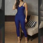 Summer jumpsuit Ladies Sling sleeveless Black Sexy Jumpsuit V-neck Cloth nowadaysfashion