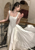 Summer Ladies Vestidos Spaghetti Strap Slim Waist Mesh Patchwork Women Dress nowadaysfashion