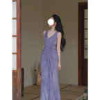 Summer New Chinese Style High-end Linen Sleeveless Dress nowadaysfashion