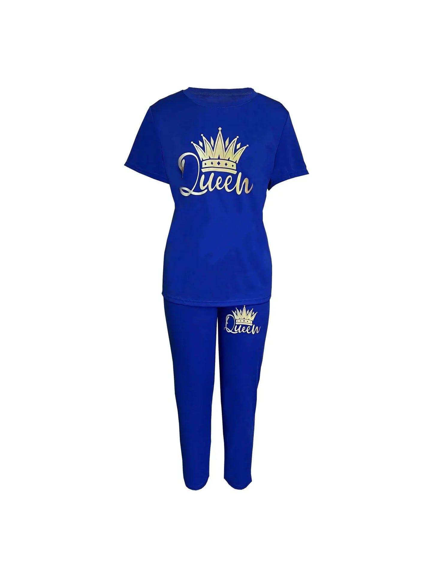 Summer Plus Size Women's Printed Comfortable Casual Set - Blade & Thread
