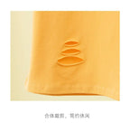 Summer ripped tight backless high waist T-shirt nowadaysfashion