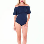 Summer Ruffles Off Shoulder Bodysuit Women Combinaison Femme Backless Sexy Jumpsuit nowadaysfashion