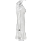 Summer Sexy Bodycon Dress for Women V Neck Elegant Ruffles nowadaysfashion