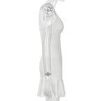 Summer Sexy Bodycon Dress for Women V Neck Elegant Ruffles nowadaysfashion