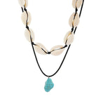 Summer Shell Choker With Stone Pendant Necklace nowadaysfashion