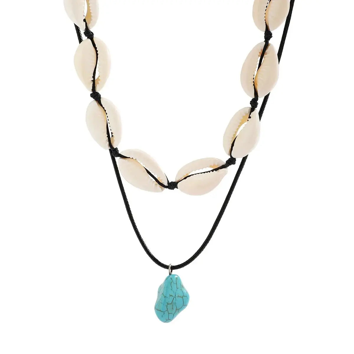 Summer Shell Choker With Stone Pendant Necklace - Blade & Thread