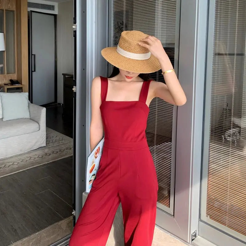 Summer Streetwear Jumpsuit Backless Fitness Beach Wear Party Sexy Rompers Overalls - Blade & Thread