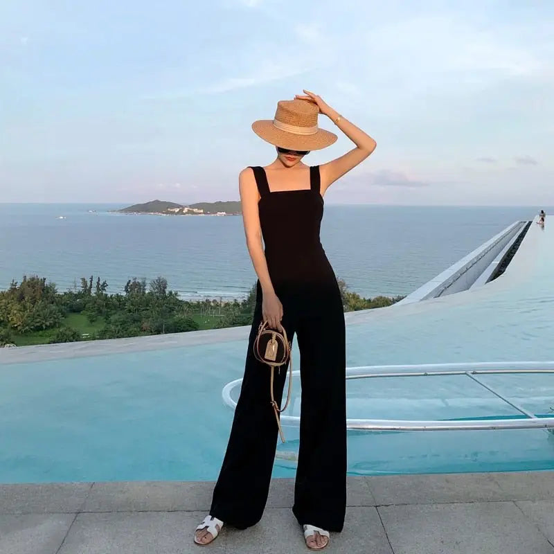 Summer Streetwear Jumpsuit Backless Fitness Beach Wear Party Sexy Rompers Overalls - Blade & Thread