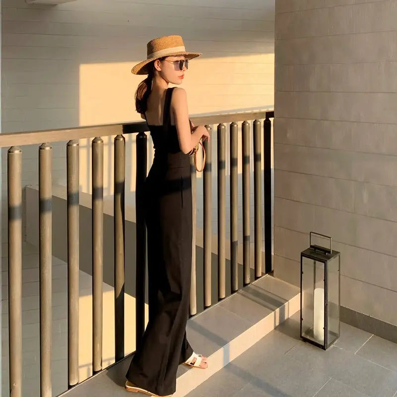 Summer Streetwear Jumpsuit Backless Fitness Beach Wear Party Sexy Rompers Overalls - Blade & Thread