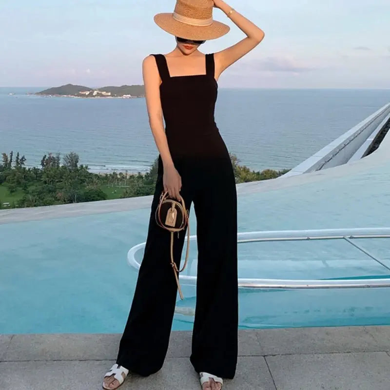 Summer Streetwear Jumpsuit Backless Fitness Beach Wear Party Sexy Rompers Overalls - Blade & Thread
