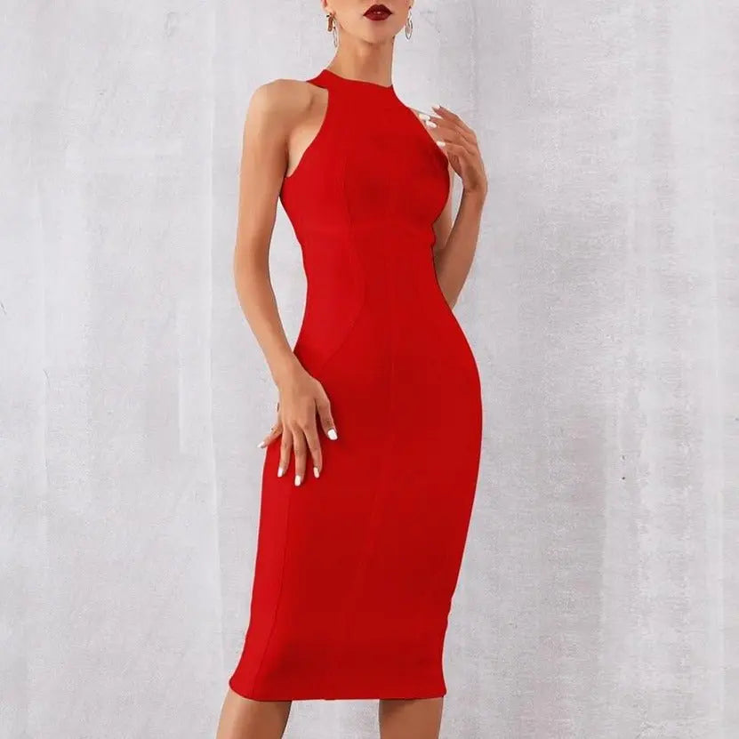 Summer White cocktail midi Dress Tank Sexy Sleeveless white dress for women - Blade & Thread