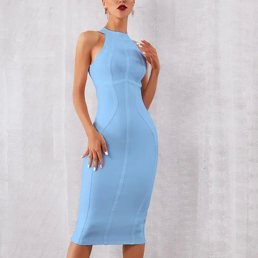 Summer White cocktail midi Dress Tank Sexy Sleeveless white dress for women - Blade & Thread