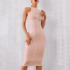Summer White cocktail midi Dress Tank Sexy Sleeveless white dress for women nowadaysfashion