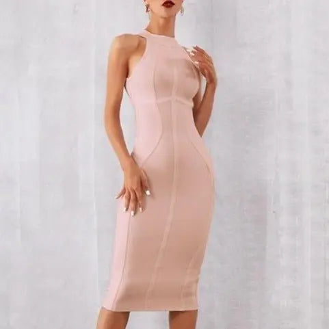 Summer White cocktail midi Dress Tank Sexy Sleeveless white dress for women - Blade & Thread