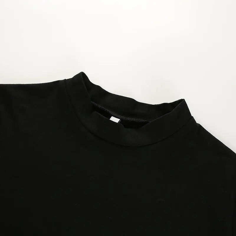 Summer Women Black Short T-Shirts Sexy Crop Tops Short Sleeve Bandage Tee Tops Female Shirts nowadaysfashion