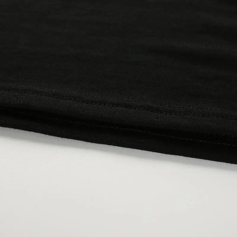 Summer Women Black Short T-Shirts Sexy Crop Tops Short Sleeve Bandage Tee Tops Female Shirts - Blade & Thread
