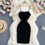 Summer Women Two Piece Set Plaid Long Sleeve Sunscreen Shirt+A-line Knitting Slip Dress nowadaysfashion