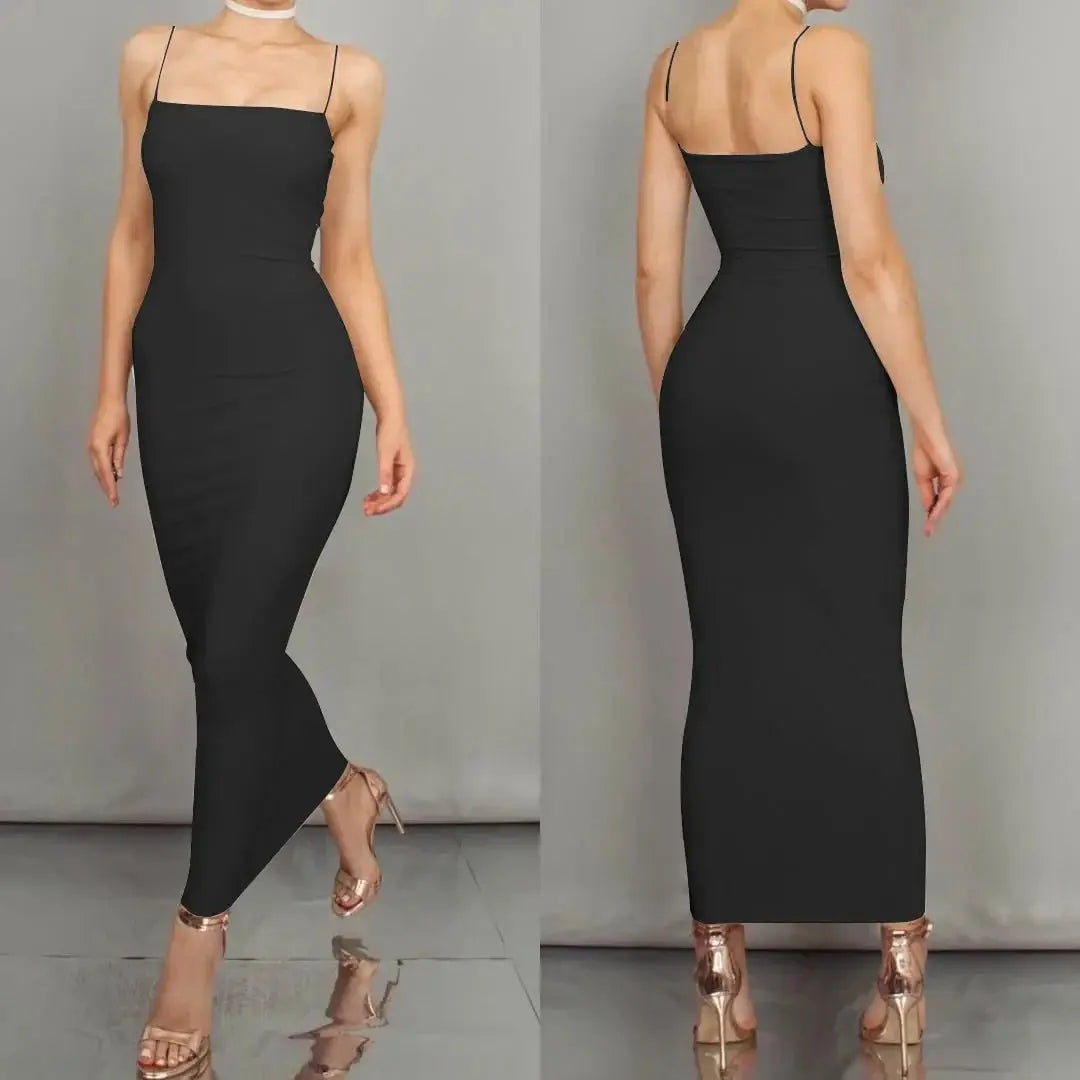 Summer Women's Dress Long Sling Dresses Club Sexy Suspender Dress nowadaysfashion