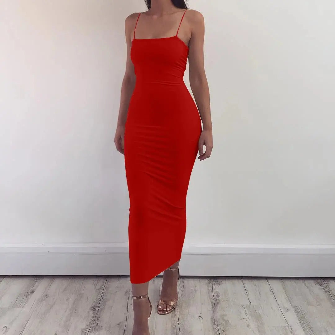 Summer Women's Dress Long Sling Dresses Club Sexy Suspender Dress - Blade & Thread