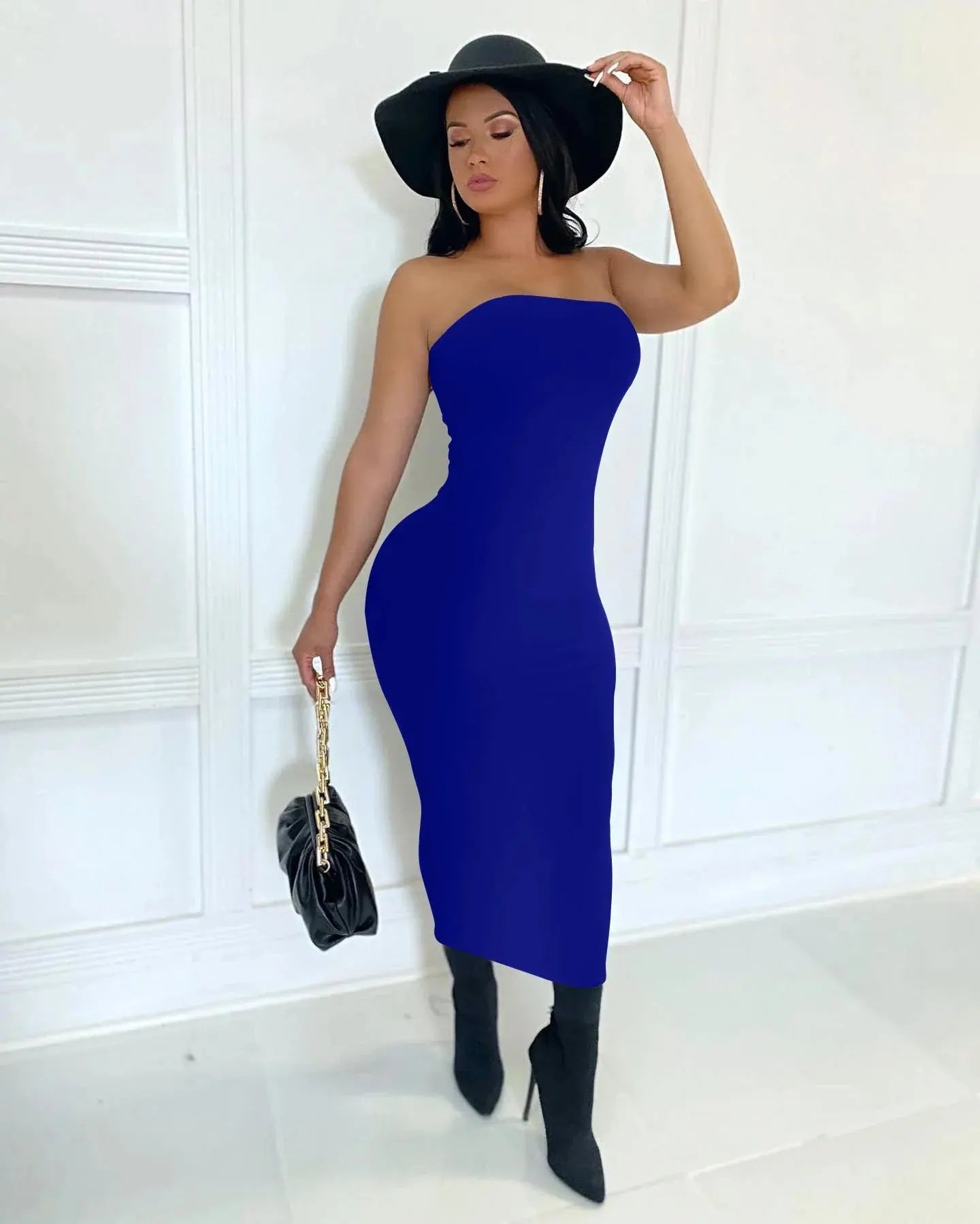 summer women's sexy sleeveless chest wrapped Long Beach Dress - Blade & Thread