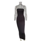 summer women's sexy sleeveless chest wrapped Long Beach Dress nowadaysfashion