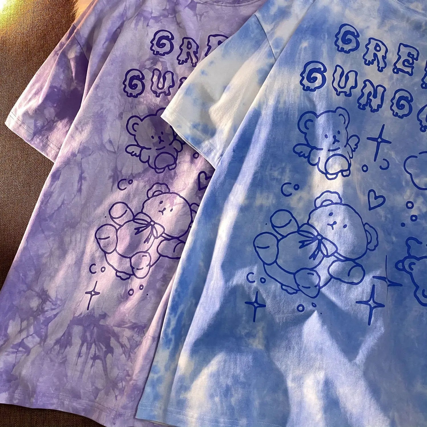 Summer women's short-sleeved Female t-shirt harajuku Streetwear Top tie-dye oversized Tshirts nowadaysfashion