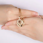 Sun And Moon Love Memory Confession 100 Languages I Love You Necklace Projection Gold Chian Couple Pendant nowadaysfashion