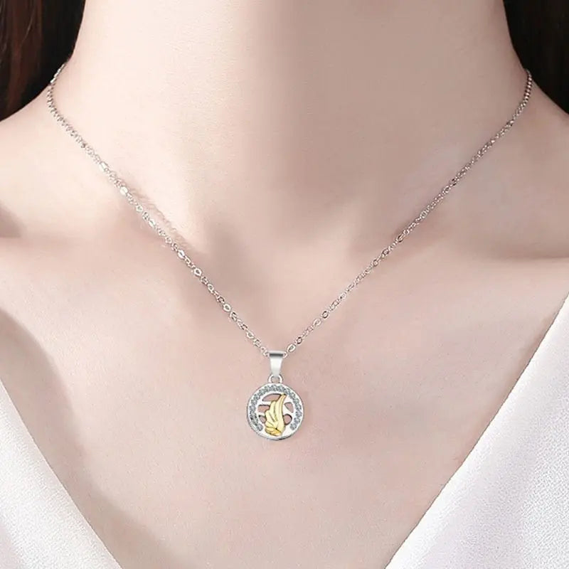 Sun Moon Wing Couple Necklace Magnet Attract Simple Fashion Valentine's Day Necklace - Blade & Thread