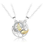 Sun Moon Wing Couple Necklace Magnet Attract Simple Fashion Valentine's Day Necklace nowadaysfashion