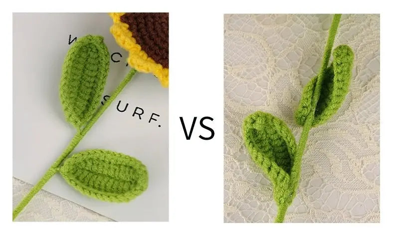 Sunflower hand-knitted flowers wool crocheted gift flower nowadaysfashion