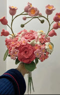Sunflower hand-knitted flowers wool crocheted gift flower nowadaysfashion