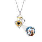 Sunflower with customized photosProjection Necklace  Pendant Jewelry nowadaysfashion