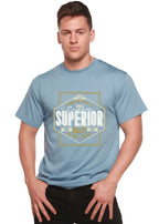 Superior Quality Men's Bamboo Viscose/Organic Cotton Short Sleeve Graphic T-Shirt Spun Bamboo