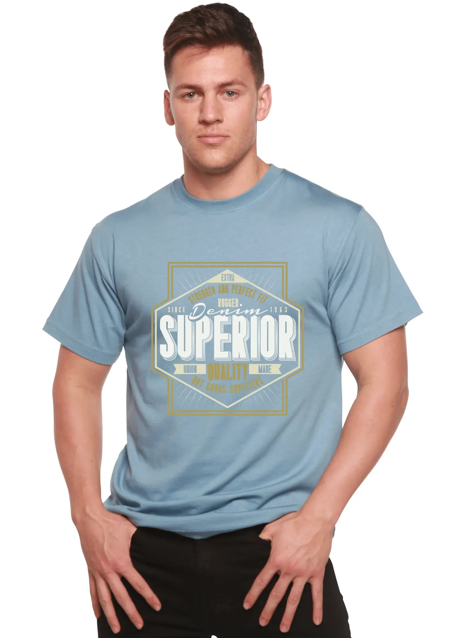 Superior Quality Men's Bamboo Viscose/Organic Cotton Short Sleeve Graphic T-Shirt - Blade & Thread