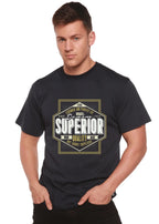 Superior Quality Men's Bamboo Viscose/Organic Cotton Short Sleeve Graphic T-Shirt Spun Bamboo