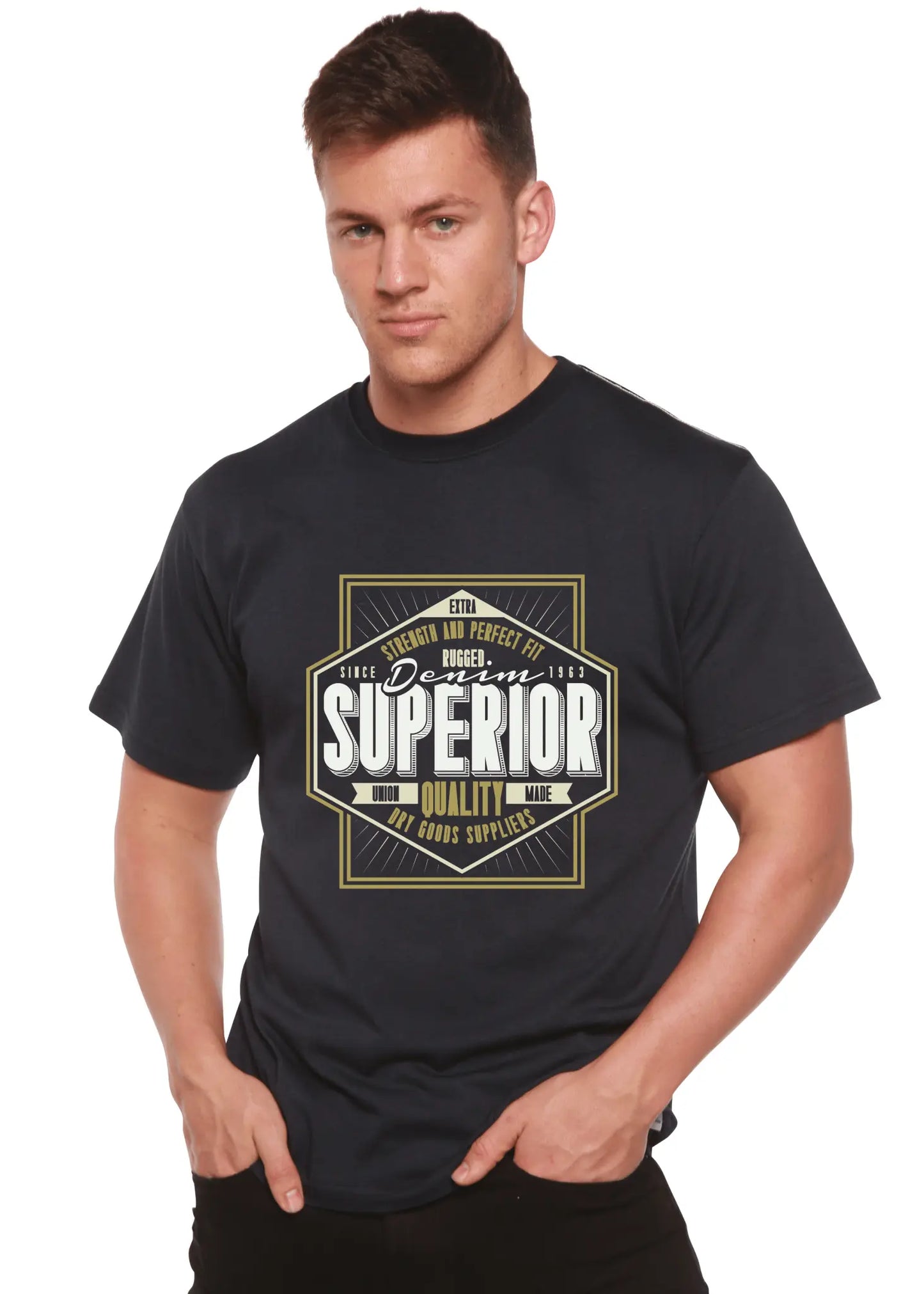 Superior Quality Men's Bamboo Viscose/Organic Cotton Short Sleeve Graphic T-Shirt - Blade & Thread