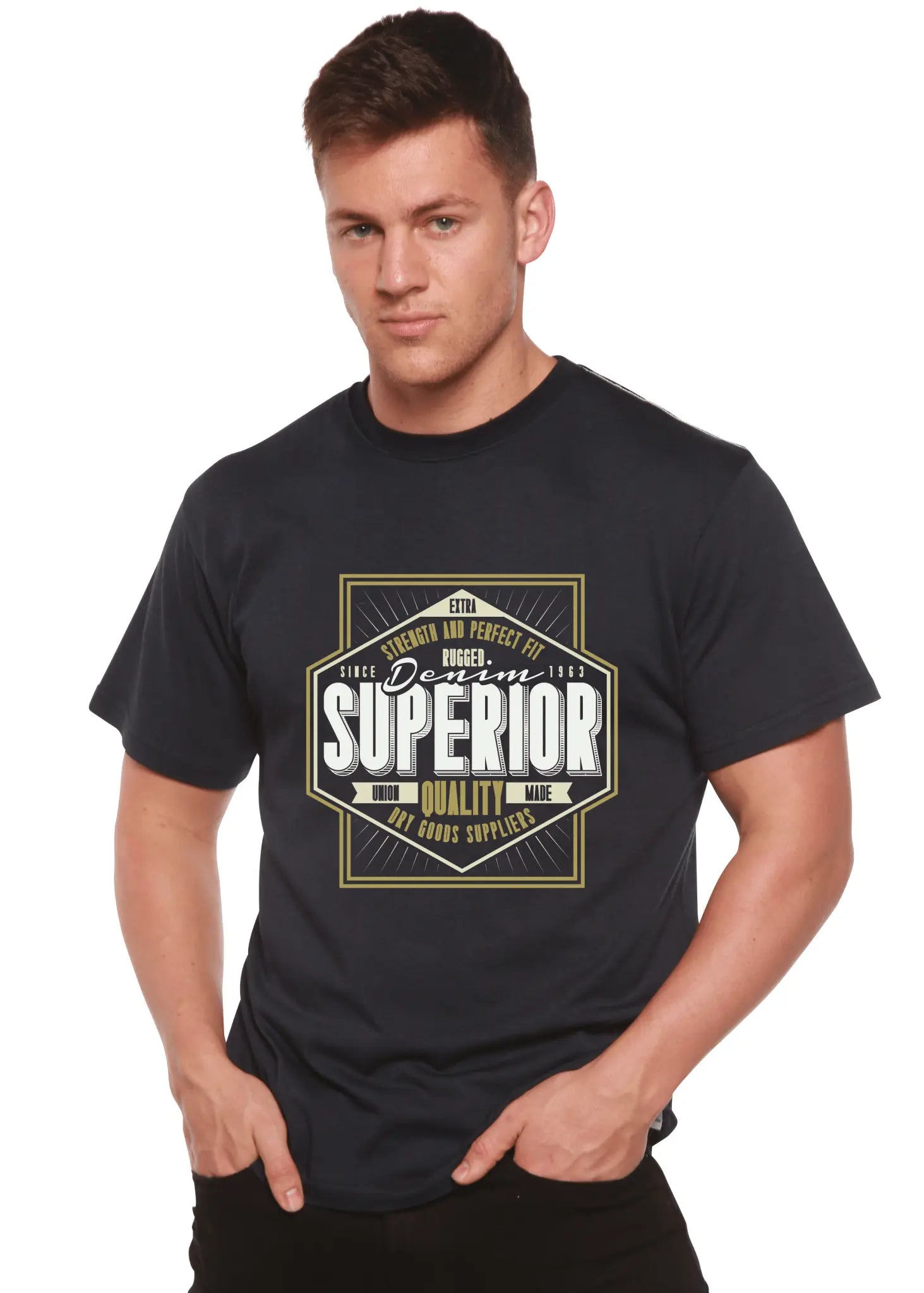 Superior Quality Men's Bamboo Viscose/Organic Cotton Short Sleeve Graphic T-Shirt - Blade & Thread